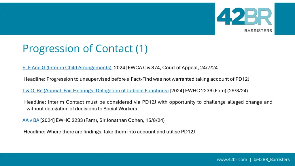 progression of contact 1