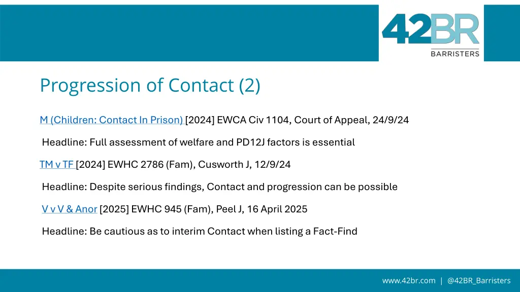 progression of contact 2