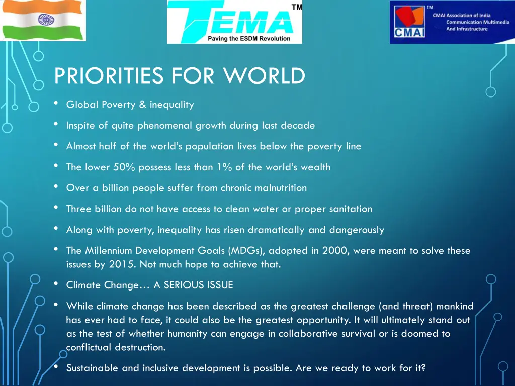 priorities for world global poverty inequality
