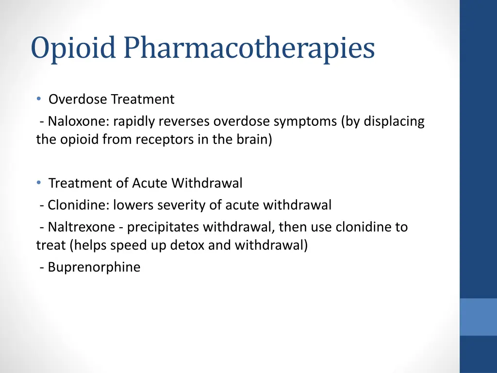 opioid pharmacotherapies