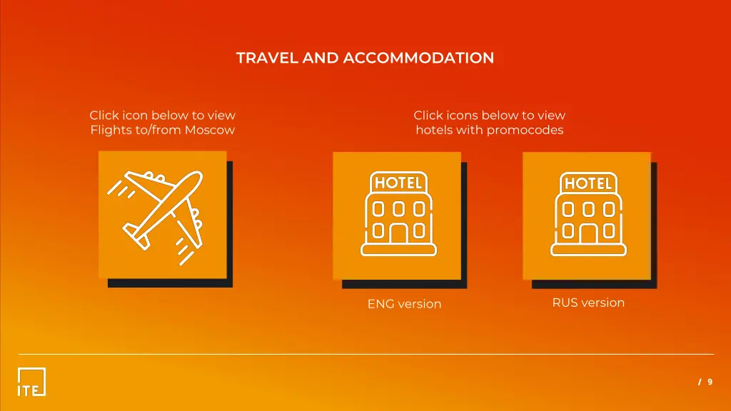 travel and accommodation