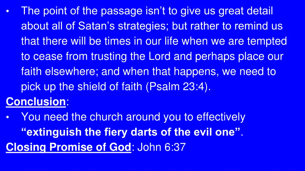 the point of the passage isn t to give us great
