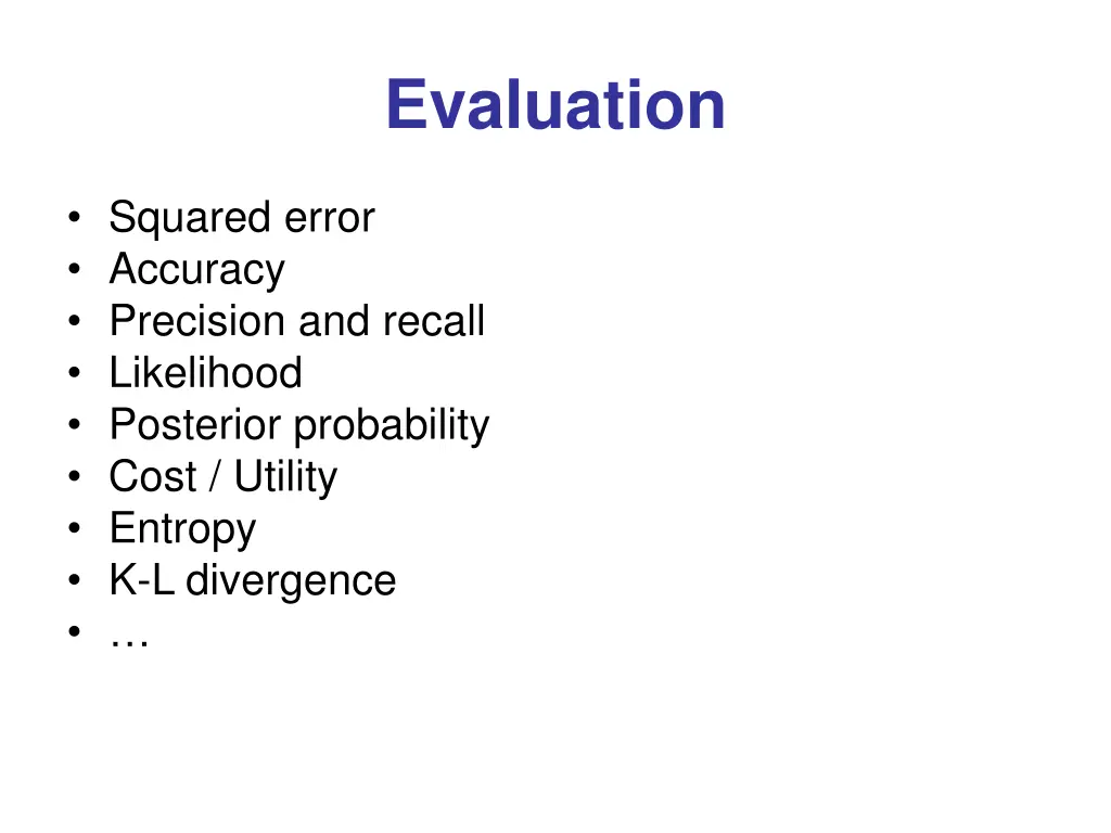 evaluation