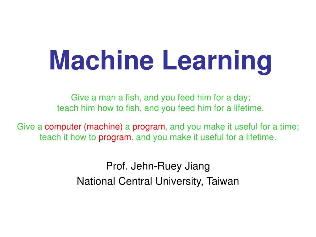 machine learning