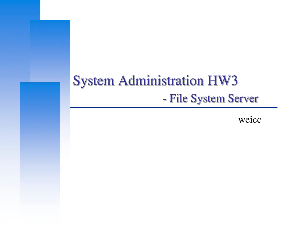 system administration hw3