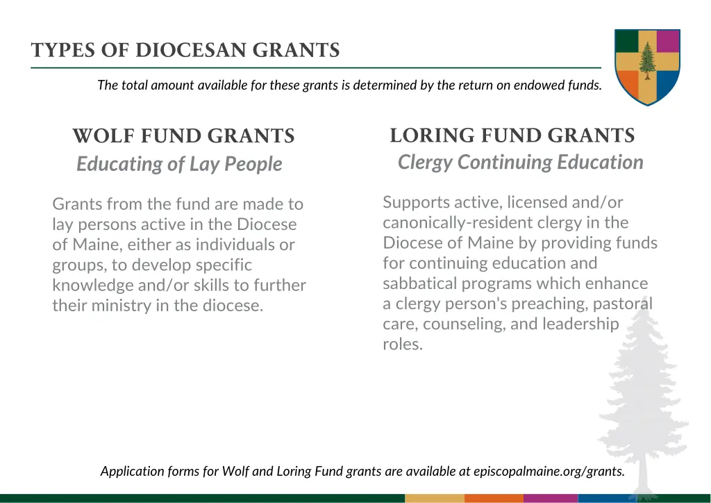 types of diocesan grants 1