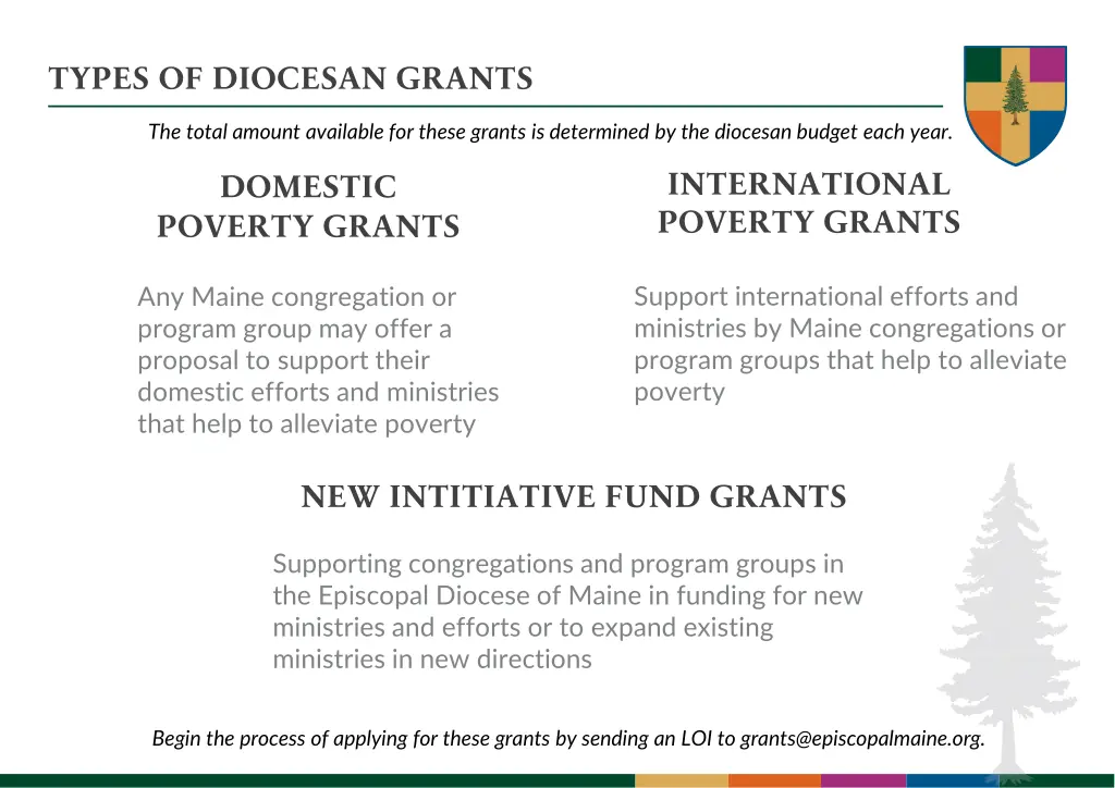types of diocesan grants