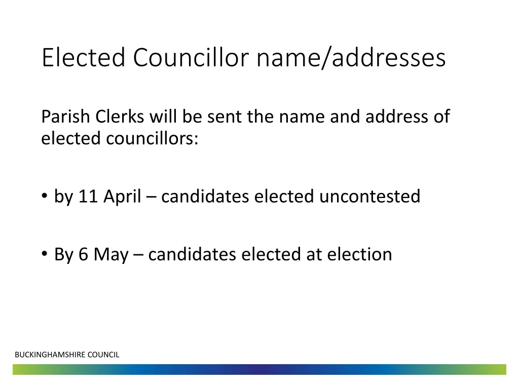 elected councillor name addresses
