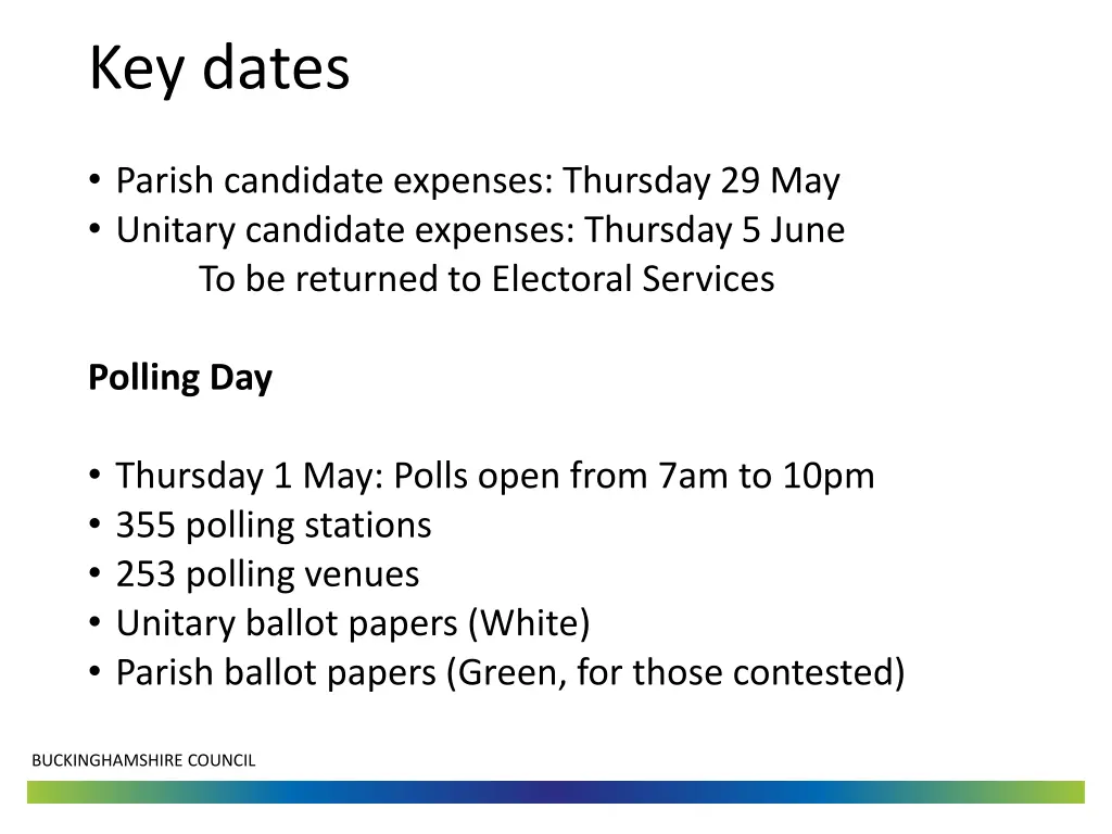 key dates 2