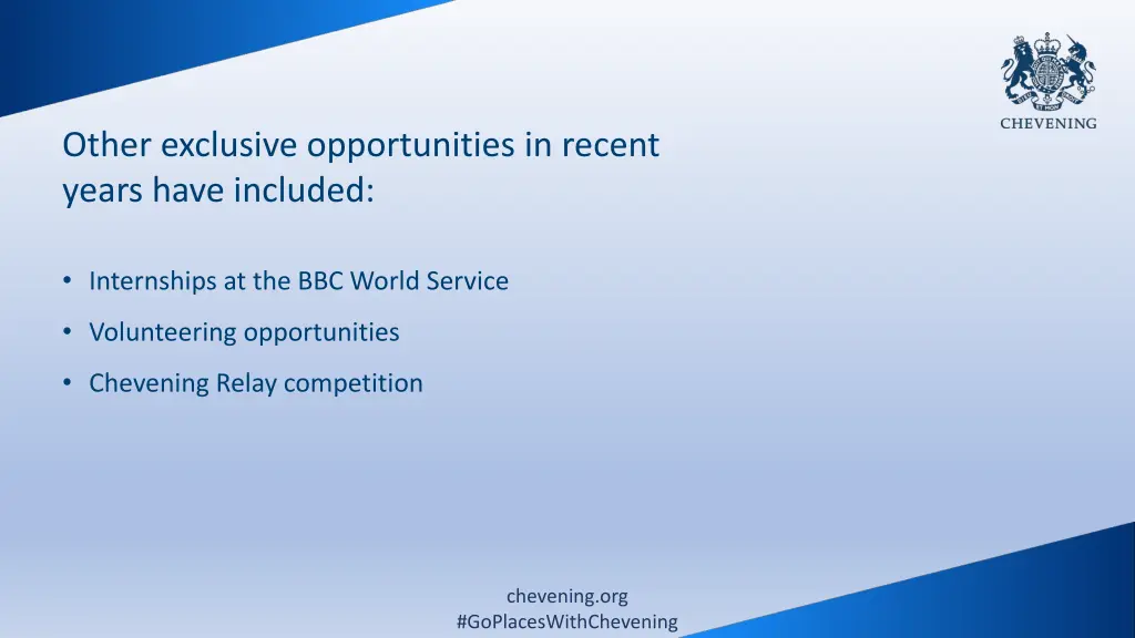 other exclusive opportunities in recent years