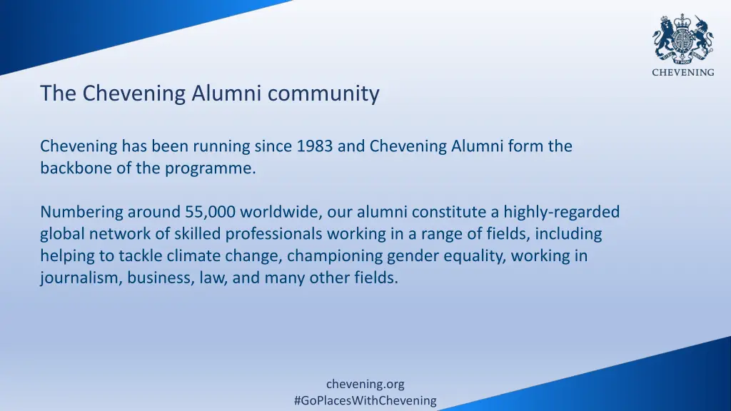 the chevening alumni community