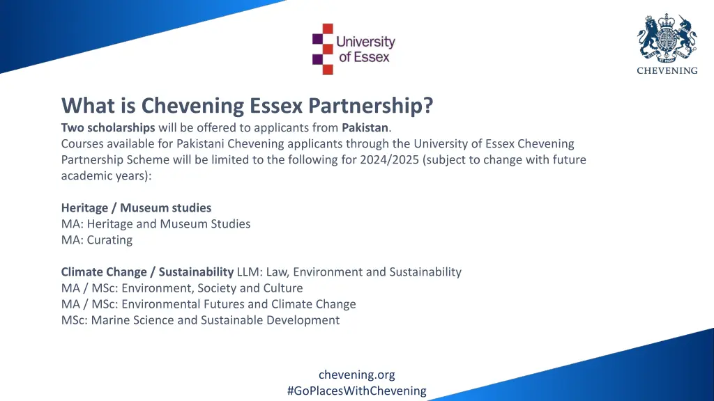 what is chevening essex partnership