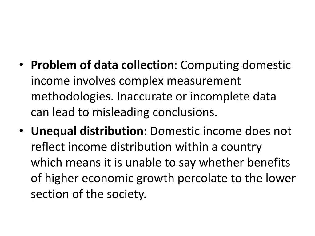 problem of data collection computing domestic