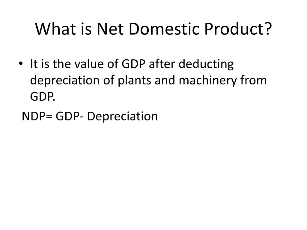 what is net domestic product