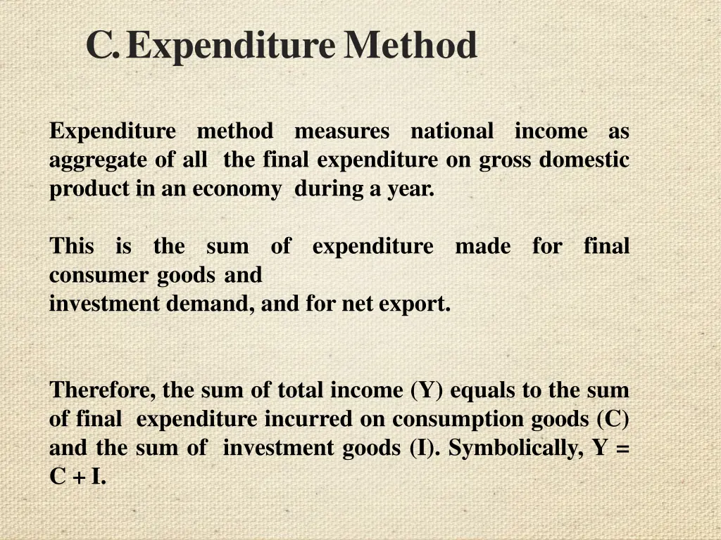 c expendituremethod
