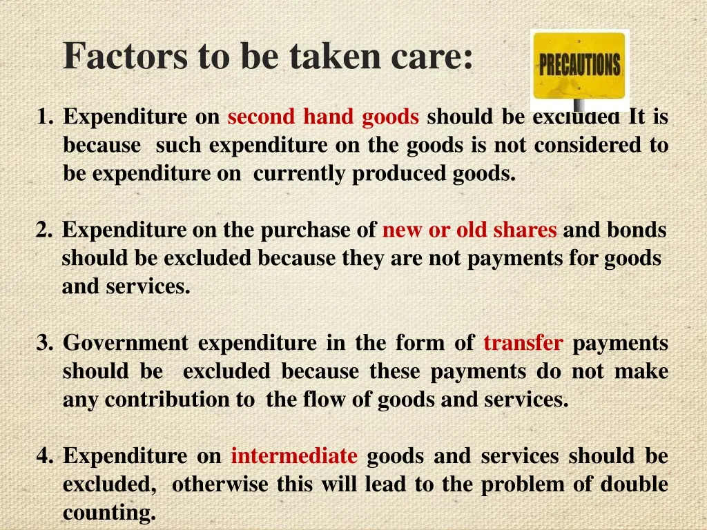 factors to be taken care