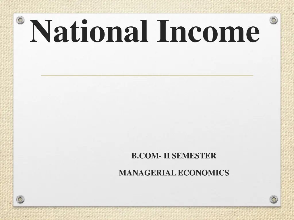 national income