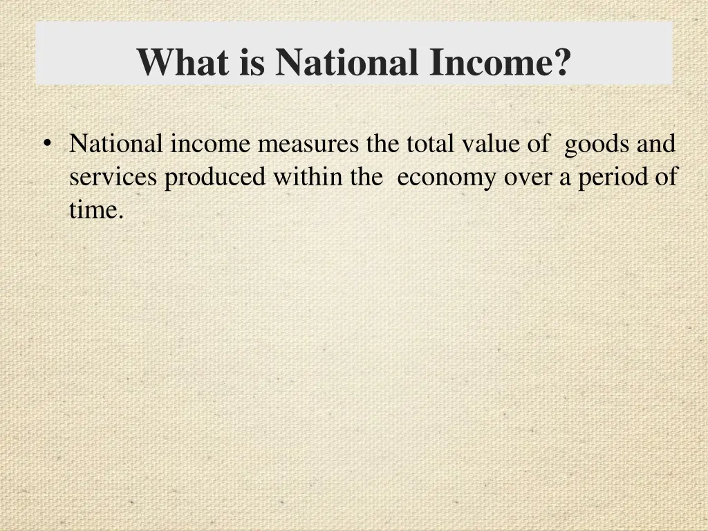 what is national income
