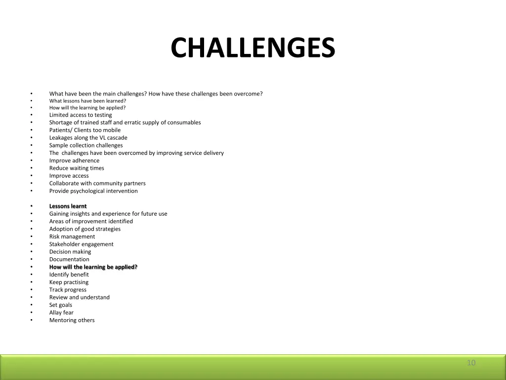 challenges