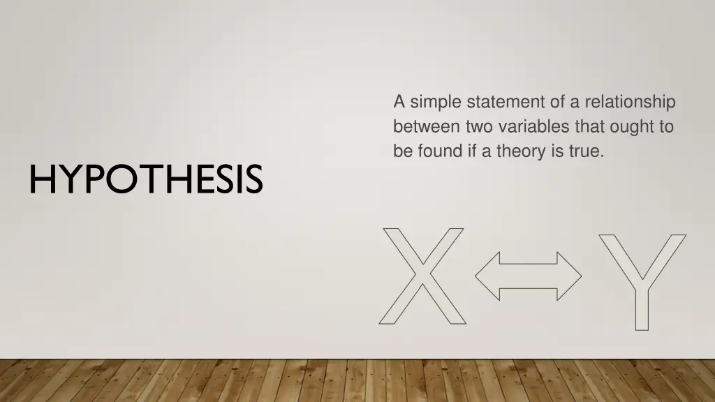 a simple statement of a relationship between
