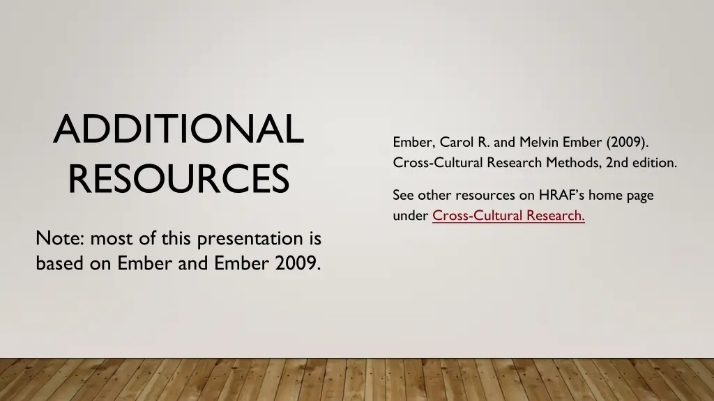 additional resources