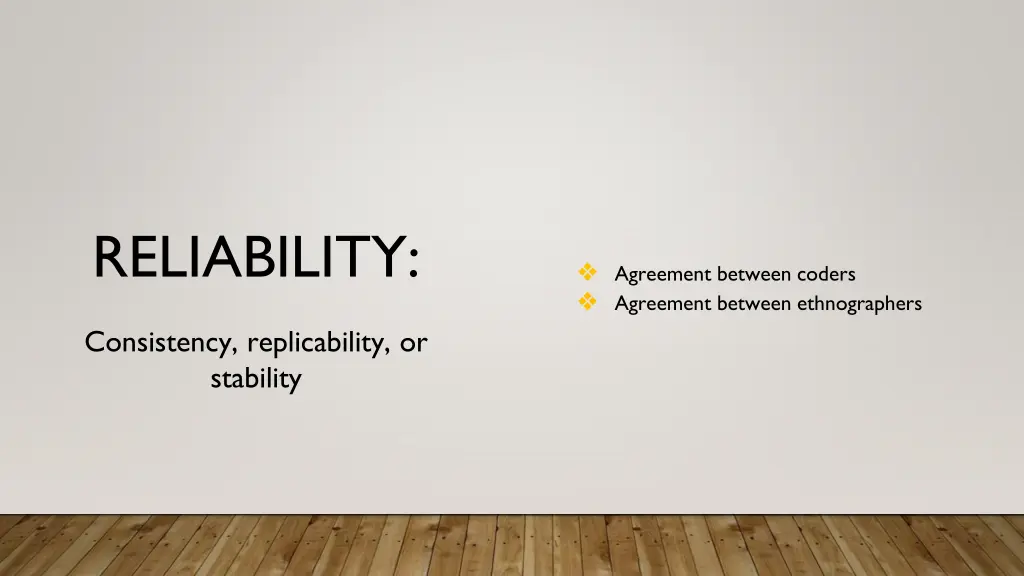 reliability