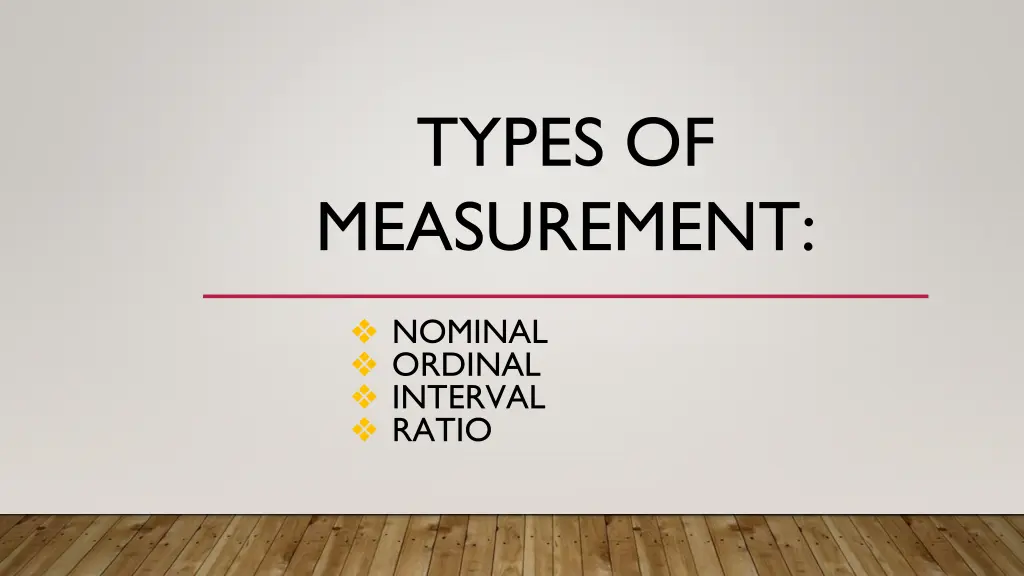 types of measurement
