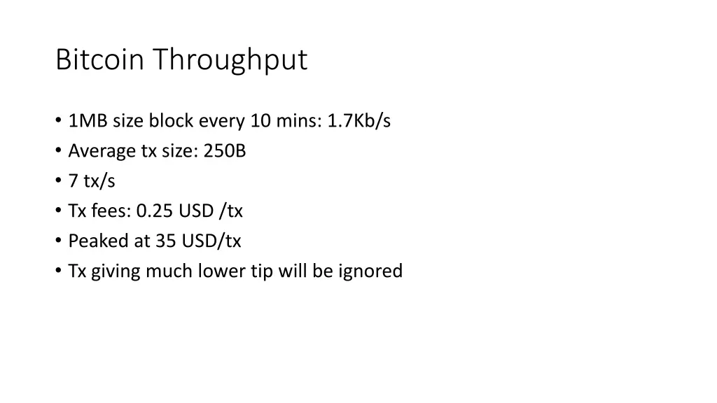 bitcoin throughput