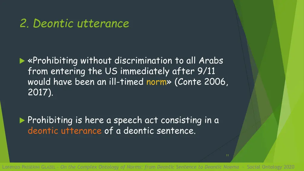 2 deontic utterance