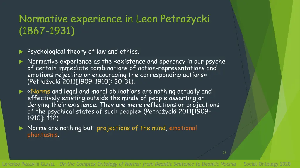 normative experience in leon petra ycki 1867 1931