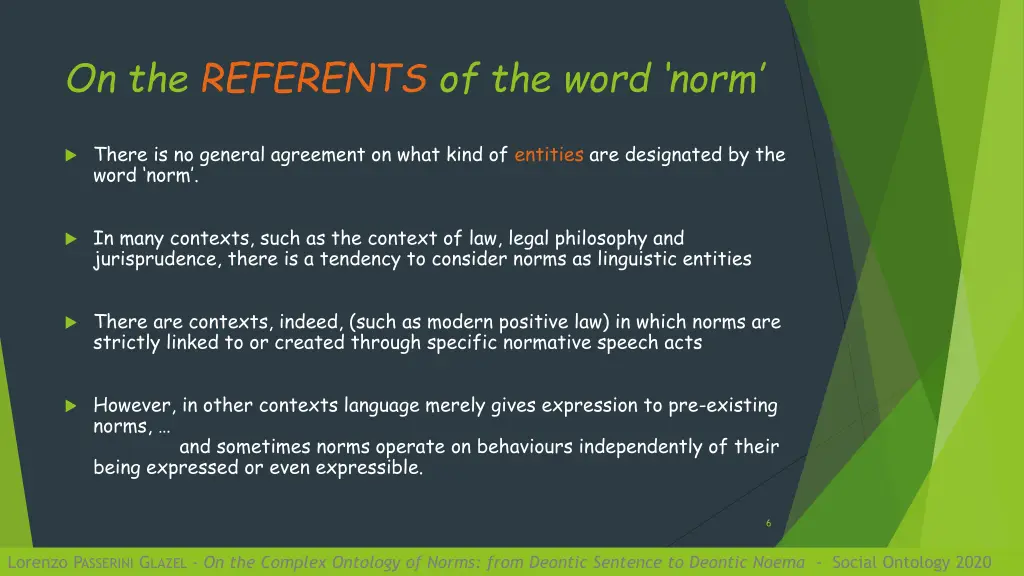 on the referents of the word norm