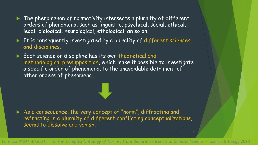 the phenomenon of normativity intersects