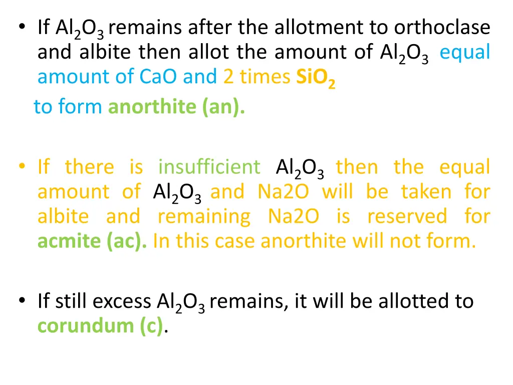 if al 2 o 3 remains after the allotment