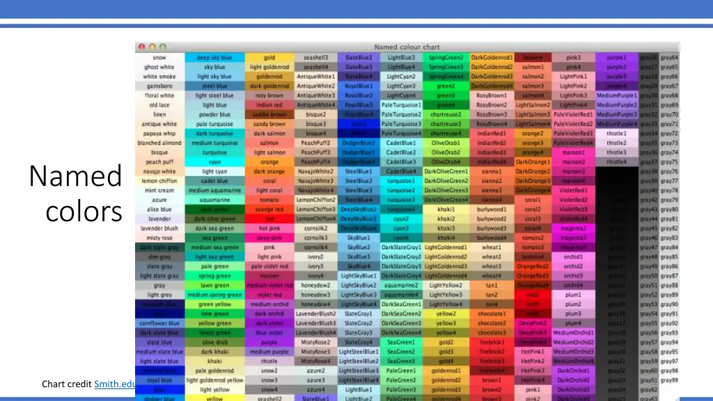 named colors
