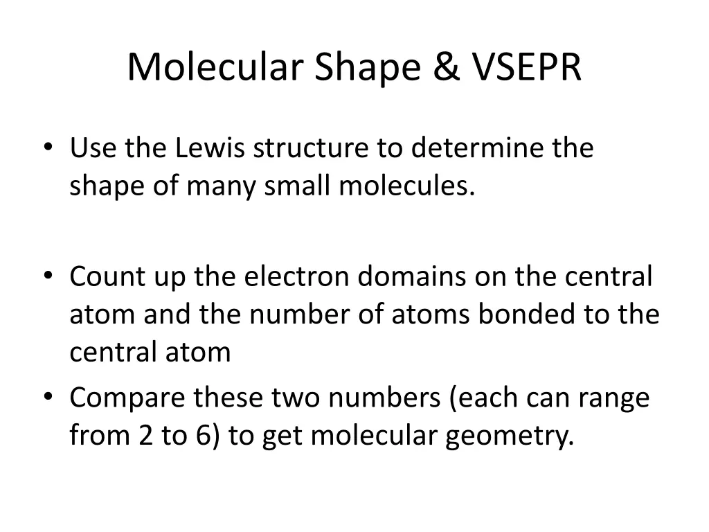 molecular shape vsepr