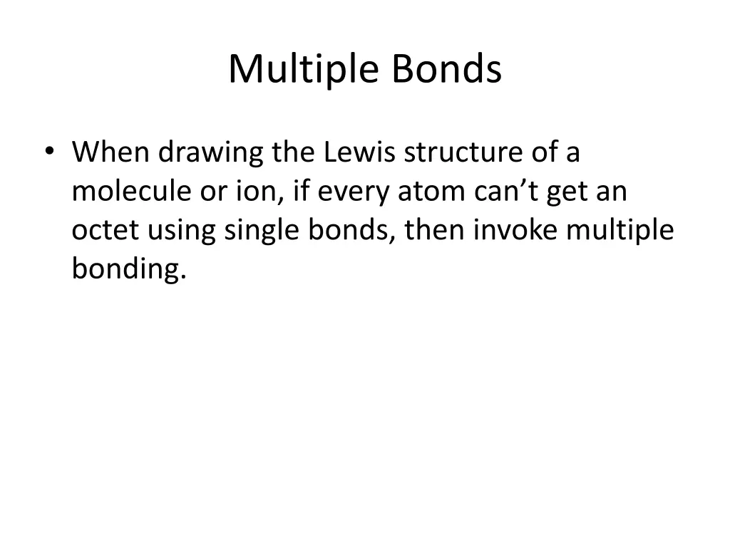 multiple bonds