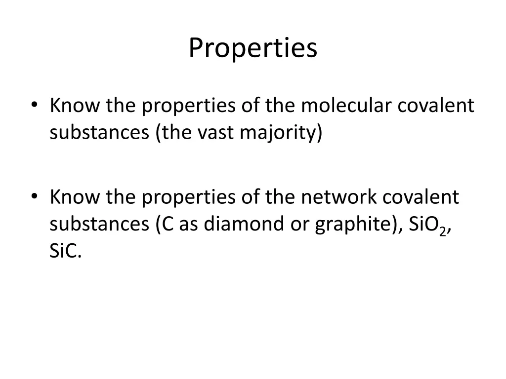 properties