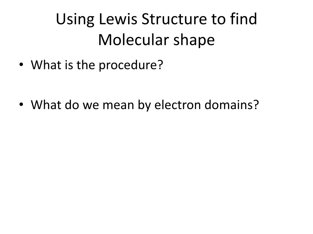 using lewis structure to find molecular shape
