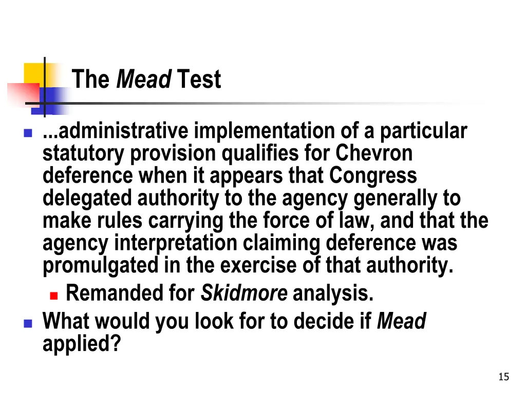 the mead test