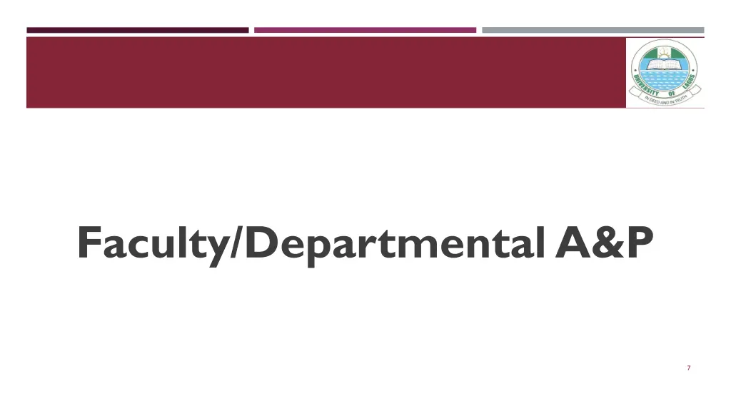 faculty departmental a p
