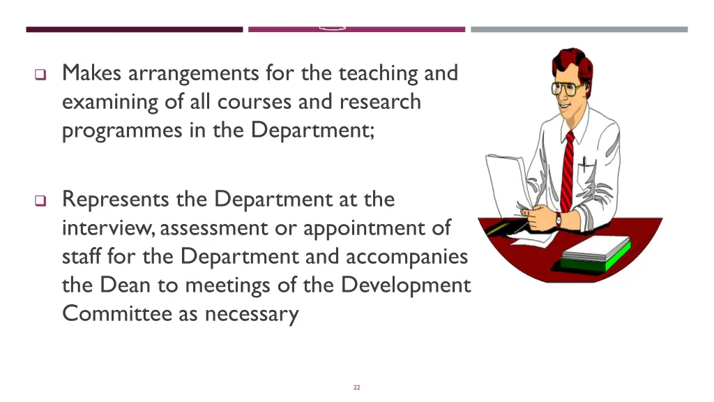 heads of department makes arrangements