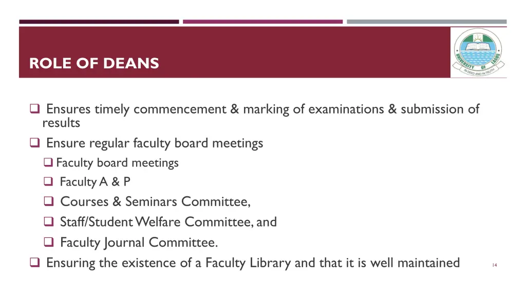 role of deans 1