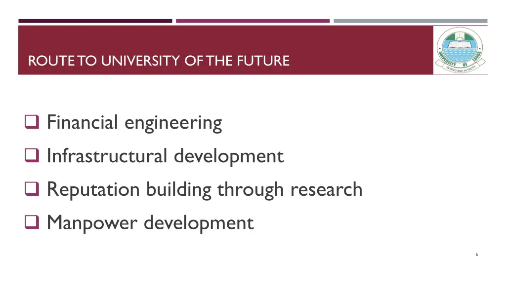 route to university of the future