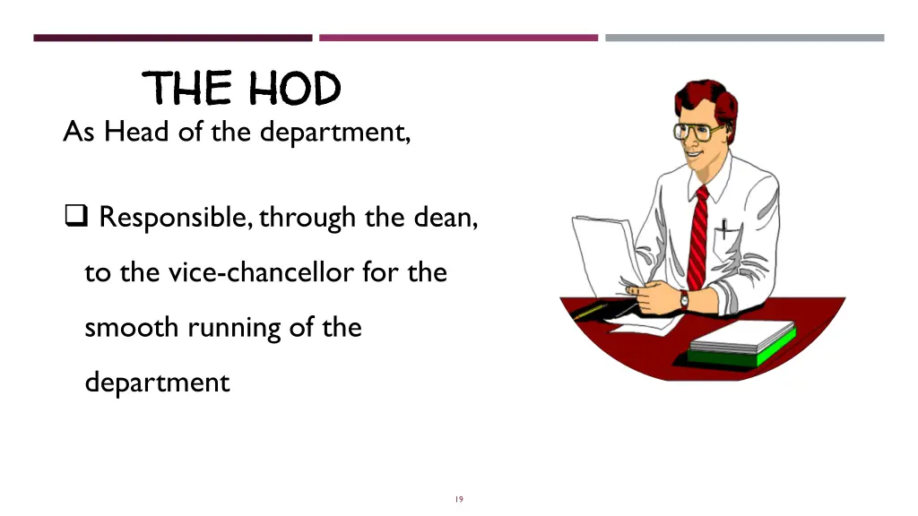 the hod the hod as head of the department