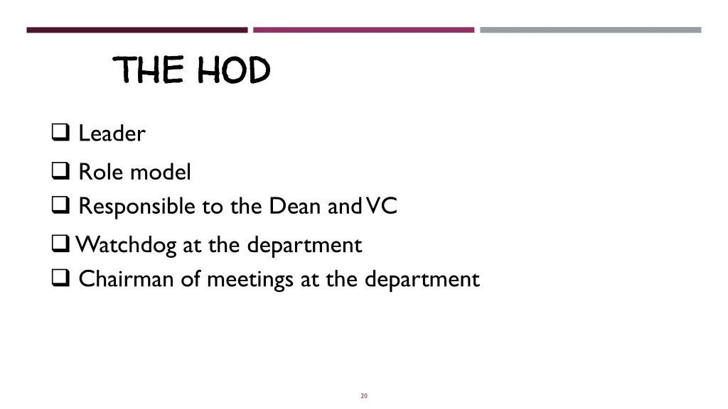 the hod the hod