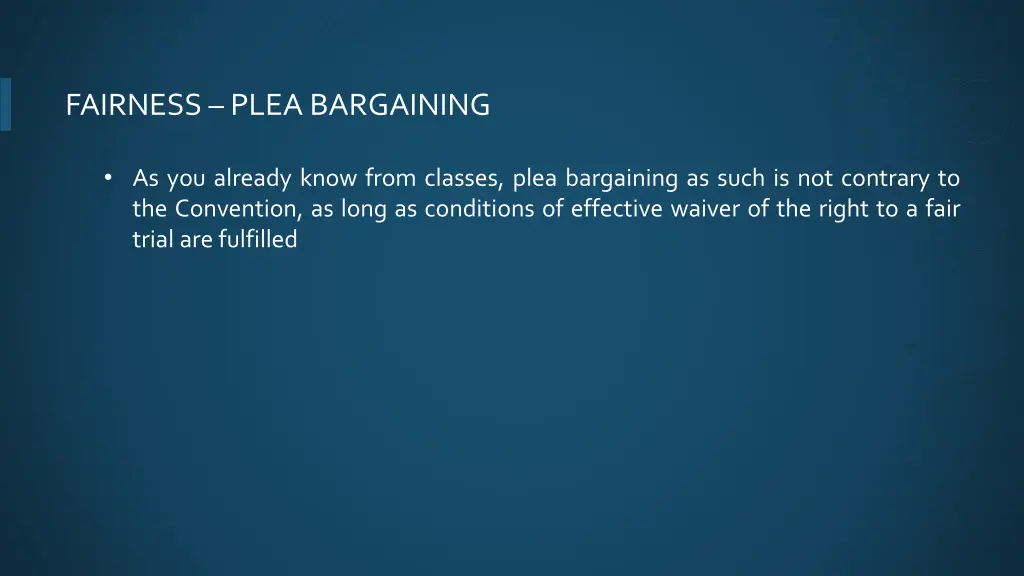 fairness plea bargaining