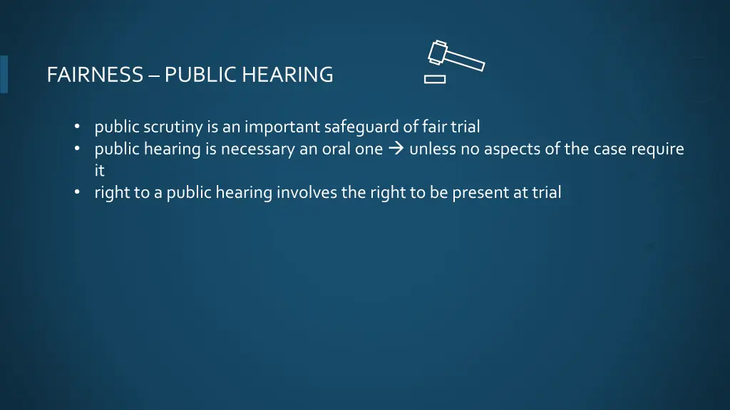 fairness public hearing