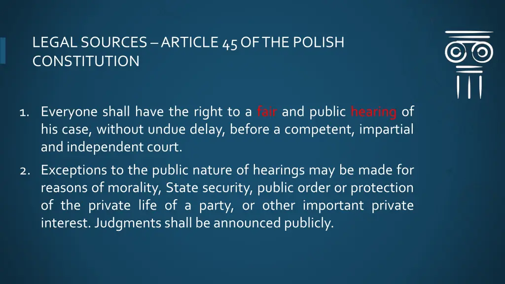 legalsources article45 of the polish constitution