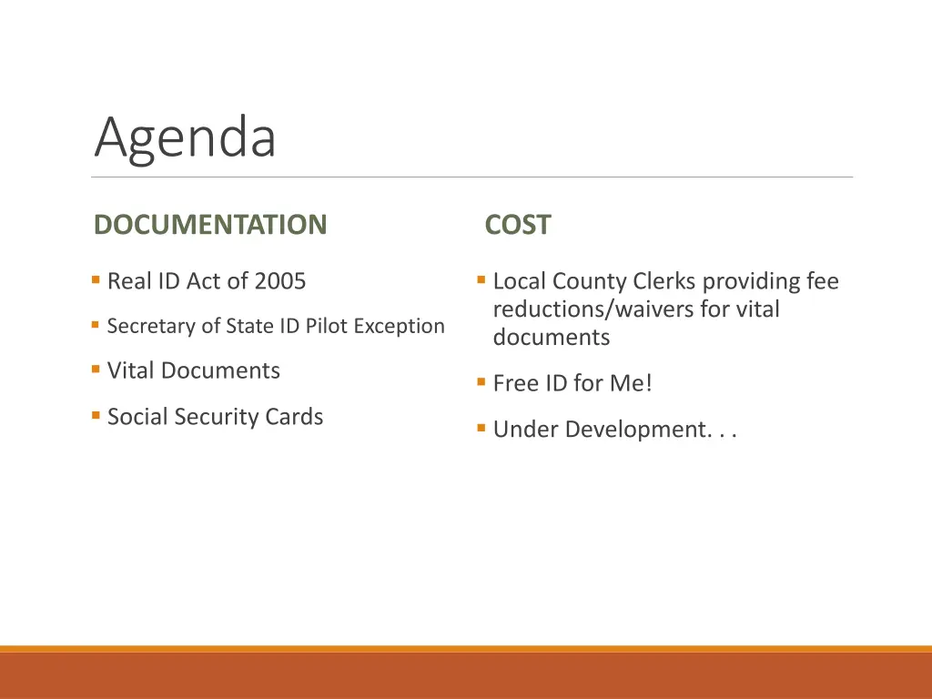 agenda