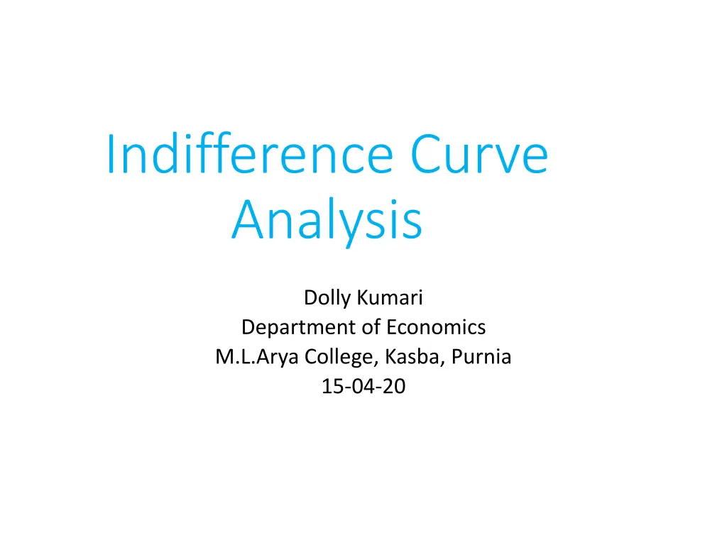 indifference curve analysis